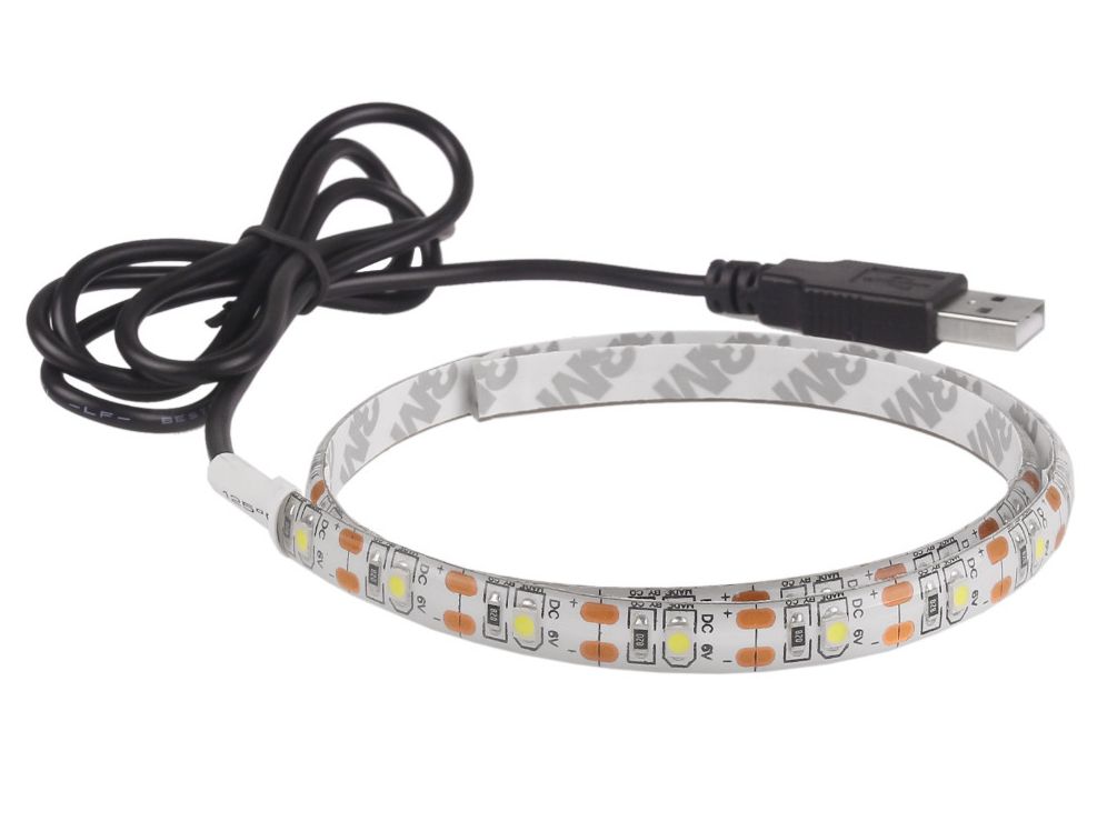 LED strip 50cm Koud Wit USB-A waterdicht